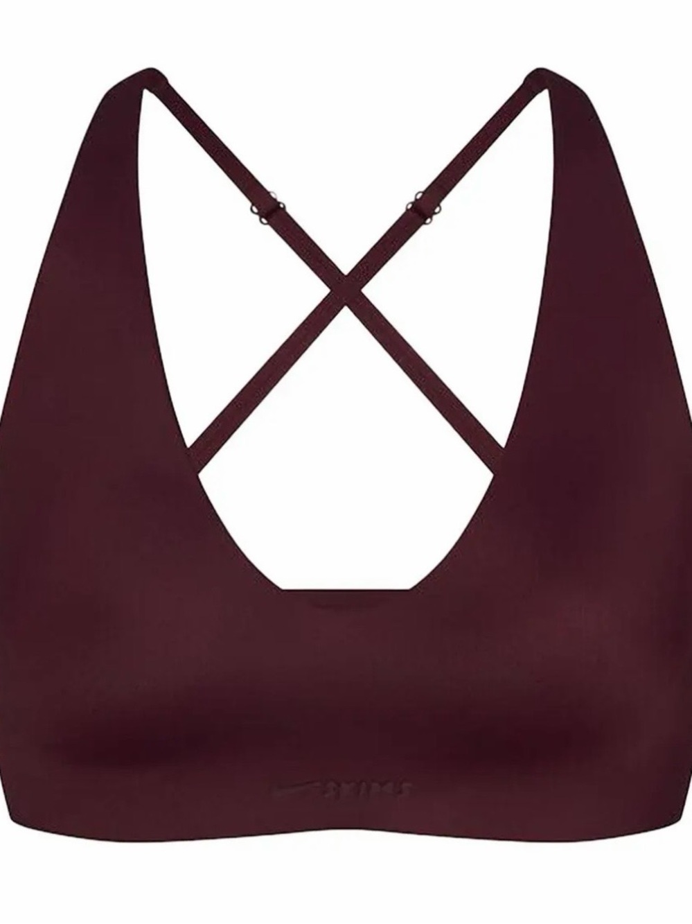 SKIMS Crossback Seamless Sports Bra - Wine